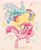 Size: 1664x2048 | Tagged: safe, artist:universe5052, character:pinkie pie, character:rainbow dash, species:earth pony, species:pegasus, species:pony, g4, duo, duo female, female, flying, mare, open mouth, open smile, party horn, smiling, spread wings, wings