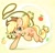 Size: 1614x1545 | Tagged: safe, artist:universe5052, character:applejack, species:earth pony, species:pony, g4, apple, apple family member, applejack's hat, clothing, cowboy hat, cute, female, food, hat, jackabetes, lasso, looking at you, mare, outline, rope, solo, stetson