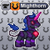 Size: 1024x1024 | Tagged: safe, artist:tonyyotes, artist:yotesmark, oc, oc only, oc:mighthorn, parent:shining armor, species:earth pony, species:pony, armor, armored pony, battle gem ponies, crossover, dark knight, digital art, glowing horn, horn, knight, magic, noble, offspring, original species, pixel art, raised tail, solo, steed, tail, video game