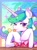 Size: 1497x2048 | Tagged: safe, artist:universe5052, character:princess celestia, species:alicorn, species:pony, episode:between dark and dawn, g4, my little pony: friendship is magic, candy, female, food, horn, lollipop, looking at you, mare, one eye closed, solo, sparkles, tongue out, wink, winking at you