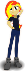 Size: 2000x5000 | Tagged: safe, artist:voidlessend, character:sunset shimmer, species:human, g4, my little pony:equestria girls, clothing, eyebrows, female, krita, lineless, looking at you, simple background, solo, white background
