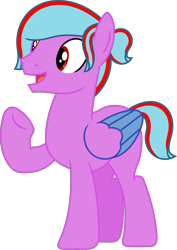 Size: 3010x4245 | Tagged: safe, artist:melodiousmarci, oc, oc:zapper notes, species:pegasus, species:pony, digital art, inkscape, male, open mouth, ponytail, raised hoof, simple background, solo, stallion, transparent background, vector