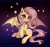 Size: 2613x2443 | Tagged: safe, artist:in4ri_, character:flutterbat, character:fluttershy, species:bat pony, species:pony, g4, bat ears, bat ponified, bat wings, crescent moon, cute, female, high res, looking at you, mare, moon, night, race swap, shyabetes, signature, solo, spread wings, stars, wings