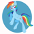 Size: 1024x1024 | Tagged: safe, artist:choppedraven, character:rainbow dash, species:pegasus, species:pony, g4, solo, watermark