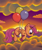 Size: 1088x1309 | Tagged: safe, artist:raunchyopposition, character:scootaloo, species:pegasus, species:pony, g4, backlighting, balloon, cloud, cloudy, eyebrows, eyebrows visible through hair, female, filly, flying, looking down, ocean, profile, scootaloo can't fly, solo, sunset, water, young