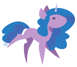 Size: 1250x1100 | Tagged: safe, artist:caprania, part of a set, character:izzy moonbow, species:pony, species:unicorn, g5, beady eyes, female, gradient hair, mare, multicolored hair, pointy legs, signature, simple background, solo, white background