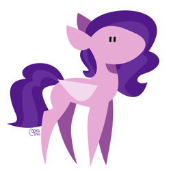 Size: 1050x1050 | Tagged: safe, artist:caprania, part of a set, character:pipp petals, species:pegasus, species:pony, g5, beady eyes, digital art, missing accessory, pipp wings, pointy legs, signature, simple background, solo, vector, white background