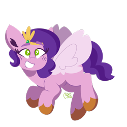 Size: 2000x2000 | Tagged: safe, artist:caprania, part of a set, character:pipp petals, species:pegasus, species:pony, g5, adorapipp, circlet, colored eyebrows, colored hooves, cute, eyebrows, female, hooves, lineless, looking at you, mare, pipp wings, signature, simple background, smiling, smiling at you, solo, spread wings, transparent background, unshorn fetlocks, wings