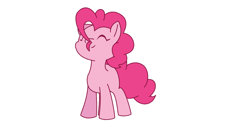 Size: 960x540 | Tagged: safe, alternate version, artist:arielsbx, character:pinkie pie, species:earth pony, species:pony, g4, animated, blank flank, butt, butt shake, cute, dancing, diapinkes, eyes closed, female, frame by frame, full body, happy, loop, mare, simple background, smiling, solo, transparent background, vibing