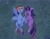 Size: 2065x1616 | Tagged: safe, artist:maybeweed, character:rainbow dash, character:twilight sparkle, character:twilight sparkle (alicorn), species:alicorn, species:pegasus, species:pony, ship:twidash, g4, blushing, duo, duo female, ear blush, female, folded wings, grass, horn, lesbian, lying down, mare, on back, open mouth, shipping, spread wings, wings