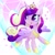 Size: 2048x2048 | Tagged: safe, artist:qwennondeathdie, character:princess cadance, species:alicorn, species:pony, g4, crown, cute, cutedance, eye clipping through hair, female, happy, heart, heart eyes, high res, horn, jewelry, mare, open mouth, open smile, regalia, signature, smiling, solo, spread wings, wingding eyes, wings
