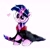Size: 2680x2679 | Tagged: safe, artist:liaaqila, character:twilight sparkle, character:twilight sparkle (unicorn), species:pony, species:unicorn, g4, clothing, commission, crossover, cute, female, floating heart, glasses, harry potter, heart, high res, mare, round glasses, simple background, sitting, solo, traditional art, twiabetes, white background