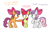 Size: 1500x893 | Tagged: safe, artist:felicitea, character:apple bloom, character:scootaloo, character:sweetie belle, species:earth pony, species:pegasus, species:pony, species:unicorn, g4, apple family member, cosplay, cutie mark crusaders