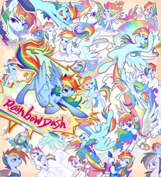 Size: 1860x2048 | Tagged: safe, artist:universe5052, character:rainbow dash, character:tank, species:human, species:pegasus, species:pony, episode:the cutie re-mark, g4, my little pony:equestria girls, alternate hairstyle, alternate timeline, amputee, apocalypse dash, artificial wings, augmented, aviator goggles, baseball cap, bipedal, blep, book, cap, chest fluff, clothing, cloud, collage, crystal war timeline, cute, dashabetes, dashstorm, discorded, dress, electric guitar, equestria girls outfit, female, flapping wings, folded wings, food, gala dress, goggles, gritted teeth, guitar, hat, hoodie, hoof hold, jewelry, lying down, mare, marshmallow, megaradash, multeity, musical instrument, necklace, on a cloud, on back, open mouth, open smile, prone, prosthetic limb, prosthetic wing, prosthetics, rainbow, rainbow dash's cutie mark, rainbow power, rainbow trail, reading, sad, smiling, spread wings, sunglasses, teeth, tongue out, torn ear, tortoise, trophy, uniform, wall of tags, wings, wonderbolts, wonderbolts logo, wonderbolts uniform