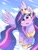 Size: 1726x2264 | Tagged: safe, artist:leo19969525, character:twilight sparkle, character:twilight sparkle (alicorn), species:alicorn, species:pony, g4, clothing, crown, cute, ethereal mane, eye clipping through hair, female, flying, galaxy mane, hoof shoes, horn, jewelry, long mane, long tail, mare, necklace, older, older twilight, open mouth, peytral, princess shoes, princess twilight 2.0, regalia, shoes, sky, solo, spread wings, starry tail, tail, twiabetes, wings