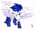 Size: 1600x1357 | Tagged: safe, artist:falafeljake, oc, oc only, species:pegasus, species:pony, blushing, chest fluff, clothing, commission, eyebrows, eyebrows visible through hair, floppy ears, male, monologue, pegasus oc, raised hoof, signature, simple background, socks, solo, spread wings, stallion, striped socks, talking, white background, wings