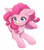 Size: 3021x3402 | Tagged: safe, artist:dos_towel, artist:ドスタオル, character:pinkie pie, species:earth pony, species:pony, g4, butterfly, butterfly on nose, female, floppy ears, high res, insect on nose, looking at something, lying down, mare, prone, signature, simple background, solo, white background