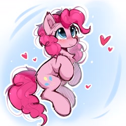Size: 4096x4096 | Tagged: safe, artist:lunylin, character:pinkie pie, species:earth pony, species:pony, g4, absurd resolution, chest fluff, cute, diapinkes, ear fluff, female, heart, mare, solo
