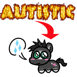 Size: 3000x3000 | Tagged: safe, artist:leopardsnaps, oc, oc:crystal nightshine, autism, autism creature, implied rarity, meme, tbh creature