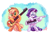 Size: 2200x1475 | Tagged: safe, artist:whitediamonds, character:applejack, character:rarity, species:earth pony, species:pony, species:unicorn, ship:rarijack, equestria girls:rainbow rocks, g4, my little pony: equestria girls, my little pony:equestria girls, apple family member, applejack's hat, bass guitar, bipedal, clothing, cowboy hat, cute, duo, duo female, female, freckles, guitar, hat, horn, keytar, lesbian, looking at something, looking at you, mare, musical instrument, open mouth, open smile, rarijack daily, shipping, signature, smiling, smiling at you, stetson