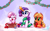 Size: 2000x1225 | Tagged: safe, artist:whitediamonds, character:applejack, character:rarity, character:sweetie belle, species:earth pony, species:pony, species:unicorn, ship:rarijack, g4, apple family member, applejack's hat, belle sisters, box, christmas, christmas ornament, clothing, cowboy hat, cute, decoration, diasweetes, eyebrows, eyebrows visible through hair, eyes closed, female, filly, floppy ears, freckles, hat, holiday, horn, lesbian, looking at someone, lying down, mare, open mouth, prone, rarijack daily, shipping, siblings, signature, sisters, sitting, smiling, stetson, trio, young