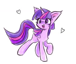 Size: 1279x1068 | Tagged: safe, artist:flutterberrypie, character:twilight sparkle, character:twilight sparkle (alicorn), species:alicorn, species:pony, g4, cute, female, floating heart, folded wings, heart, horn, mare, open mouth, open smile, raised hoof, simple background, smiling, solo, twiabetes, white background, wings