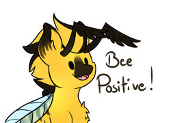 Size: 2096x1507 | Tagged: safe, artist:noxi1_48, species:bee pony, species:pony, series:daily dose of friends, text, transparent background