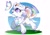 Size: 1200x849 | Tagged: safe, artist:julunis14, oc, oc only, oc:cloudy canvas, species:kirin, butterfly, comic, excited, grass field, happy, kirin oc, non-pony oc, outside, prancing, rainbow horn, rainbow tail, solo