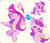 Size: 1880x1616 | Tagged: safe, artist:tiiruki, character:princess cadance, species:alicorn, species:pony, g4, clothing, cute, cutedance, eye clipping through hair, eyebrows, eyebrows visible through hair, eyes closed, female, folded wings, heart, hoof shoes, looking at you, mare, open mouth, open smile, princess shoes, raised hoof, shoes, smiling, smiling at you, solo, spread wings, wings