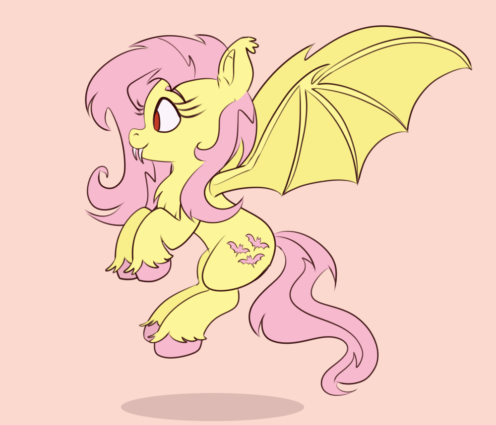 Size: 1000x858 | Tagged: safe, artist:nedemai, character:flutterbat, character:fluttershy, species:bat pony, species:pony, newbie artist training grounds, g4, animated, atg 2023, bat ponified, female, mare, race swap, simple background, solo, spread wings, wings