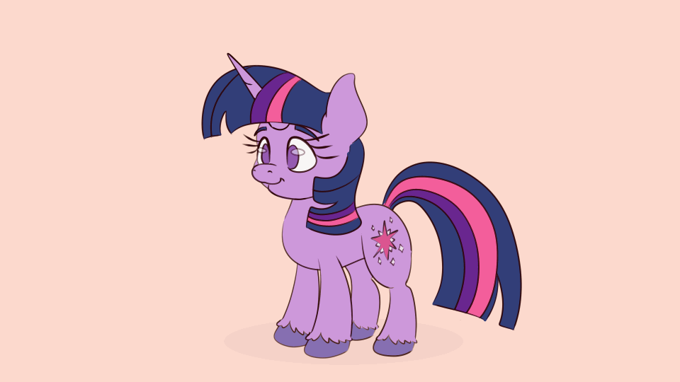 Size: 960x540 | Tagged: safe, artist:nedemai, character:twilight sparkle, character:twilight sparkle (unicorn), species:pony, species:unicorn, newbie artist training grounds, g4, animated, anime, atg 2023, crossover, dragon ball, gif, simple background, solo, super saiyan