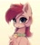 Size: 1810x2048 | Tagged: safe, artist:lerkfruitbat, character:roseluck, species:earth pony, species:pony, g4, bell, bell collar, blushing, chest fluff, collar, cute, ear fluff, female, looking at you, mare, rosabetes, rosepet, smiling, smiling at you, solo, sparkles