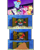 Size: 2400x3000 | Tagged: safe, artist:questphillips, screencap, character:applejack, character:fluttershy, character:pinkie pie, character:rainbow dash, character:rarity, character:spike, character:twilight sparkle, character:twilight sparkle (alicorn), species:alicorn, species:crab, species:dragon, species:earth pony, species:pegasus, species:pony, species:unicorn, g4, angry, apple family member, crossover, female, male, mane six, mr. krabs, nickelodeon, peanuts, spongebob squarepants, the smoking peanut, throwing