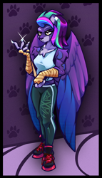 Size: 1364x2385 | Tagged: safe, artist:haxad, character:allura, species:anthro, species:aq bars, species:snow leopard, g5, my little pony: make your mark, my little pony: tell your tale, big cat, female, solo, winged big cat