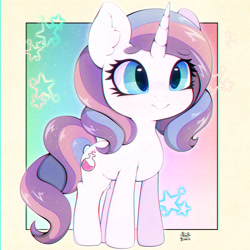 Size: 3000x3000 | Tagged: safe, artist:zokkili, character:potion nova, species:pony, species:unicorn, g4.5, beanbrows, cute, ear fluff, eyebrows, female, high res, horn, novabetes, signature, solo