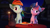 Size: 3840x2160 | Tagged: safe, artist:psfmer, character:rainbow dash, character:twilight sparkle, character:twilight sparkle (alicorn), species:alicorn, species:pegasus, species:pony, ship:twidash, g4, 3d, candlelight, duo, duo female, eyebrows, female, flower, folded wings, food, high res, horn, imminent kissing, lady and the tramp, lesbian, mare, movie reference, night, outdoors, pasta, plate, ponyville, reference, revamped ponies, rose, shipping, sitting, source filmmaker, spaghetti, spaghetti scene, table, this will end in kisses, wings