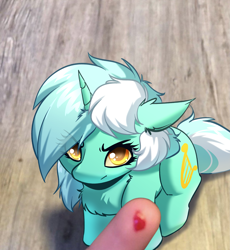 Size: 2915x3162 | Tagged: safe, artist:witchtaunter, character:lyra heartstrings, species:pony, species:unicorn, g4, angry, blood, finger, glare, hand, l.u.l.s., meme, ponified, ponified animal photo, ponified meme