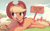 Size: 3050x1906 | Tagged: safe, artist:nookprint, character:applejack, species:earth pony, species:pony, g4, apple, apple family member, applejack's hat, bandana, clothing, cloud, cowboy hat, cute, female, fence, food, freckles, grass, hat, high res, jackabetes, lying down, mare, neckerchief, on side, open mouth, open smile, outdoors, sign, sky, smiling, solo, sparkles, stetson, tree