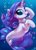 Size: 2196x3028 | Tagged: safe, artist:diamonddusted, artist:whitediamonds, character:rarity, species:pony, species:seapony (g4), species:unicorn, g4, bubble, commission, cute, dorsal fin, female, fin, fish tail, high res, horn, jewelry, looking at you, mare, necklace, pearl necklace, pretty, raribetes, seaponified, seapony rarity, signature, smiling, smiling at you, solo, species swap, tail, underwater, water