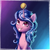 Size: 4000x4000 | Tagged: safe, artist:adagiostring, artist:adagiostringmlp, character:izzy moonbow, species:pony, species:unicorn, g5, absurd resolution, ball, commission, cute, female, gradient background, gradient hair, grin, horn, horn impalement, hornball, izzy's tennis ball, izzybetes, looking up, mare, multicolored hair, smiling, solo, tennis ball, toy