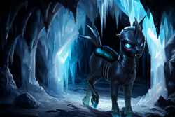 Size: 1152x768 | Tagged: safe, editor:emptyplotfiller, machine learning generated, character:thorax, species:changeling, species:pegasus, species:pony, fanfic:crossing the trixie bridge:a new life in the crystal empire, g4, mount everhoof