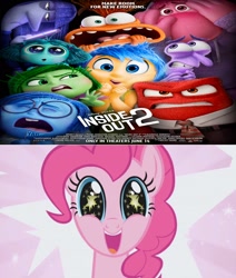Size: 1948x2294 | Tagged: safe, edit, edited screencap, screencap, character:pinkie pie, g4, my little pony: friendship is magic, anger (inside out), anxiety (inside out), crossover, cute, diapinkes, disgust (inside out), disney, embarrassment (inside out), emotions, ennui (inside out), envy (inside out), excited, fear (inside out), inside out, inside out 2, joy (inside out), pixar, sadness (inside out)