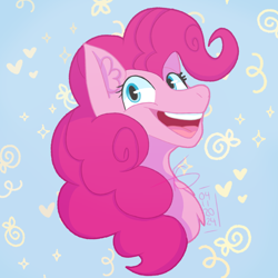 Size: 3000x3000 | Tagged: safe, artist:laughingfranki, character:pinkie pie, species:earth pony, species:pony, g4, bust, digital art, solo