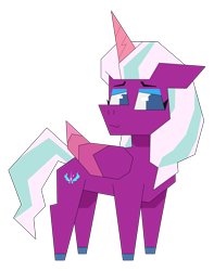Size: 2300x2925 | Tagged: safe, artist:alejandrogmj, character:opaline arcana, species:alicorn, species:pony, g5, my little pony: make your mark, my little pony: tell your tale, colored wings, eyebrows, female, floppy ears, looking to the right, mare, missing accessory, multicolored wings, no pupils, polygonal, simple background, smiling, transparent background, wings