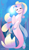 Size: 2387x4132 | Tagged: safe, artist:daisy_marshmallow, derpibooru original, species:sea pony, species:seapony (g4), g5, absurd resolution, bioluminescent, blue background, blushing, bubble, coral, crepuscular rays, destiny (g5), digital art, dorsal fin, female, fin, fin wings, fins, fish tail, floppy ears, flowing mane, flowing tail, glowing, looking at you, ocean, pink eyes, scales, seaweed, signature, simple background, smiling, smiling at you, smirk, solo, sunlight, swimming, tail, underwater, water, wings