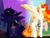 Size: 1024x768 | Tagged: safe, artist:soxz420, manebooru original, character:princess celestia, character:princess luna, species:alicorn, species:pony, g4, alternate design, coat markings, day, leonine tail, manechat challenge, night, pretty, tail, wing markings