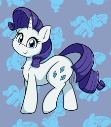 Size: 1238x1415 | Tagged: safe, artist:taurson, character:rarity, species:pony, species:unicorn, g4, abstract background, cute, female, horn, looking at you, mare, raribetes, signature, smiling, smiling at you, solo, tail