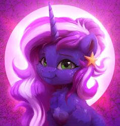 Size: 1847x1941 | Tagged: safe, artist:itssim, oc, oc only, oc:mercurial, species:pony, species:unicorn, bust, cute, female, looking at you, mare, portrait, scrunchy face, solo
